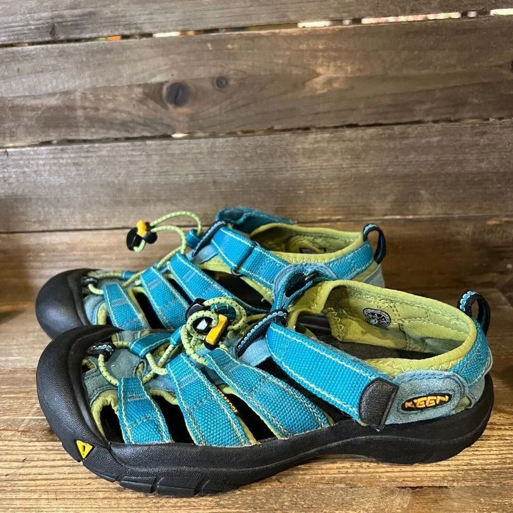 Childrens Big Kids‎ Keen Newport H2 Blue Waterproof Shoes Sandals Size 5 Y GUC